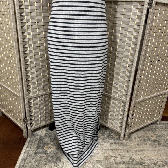 Offline by Aerie THUMBS UP POLO MAXI DRESS Size S Gray Stripe Short Sleeve NEW - Picture 5 of 11